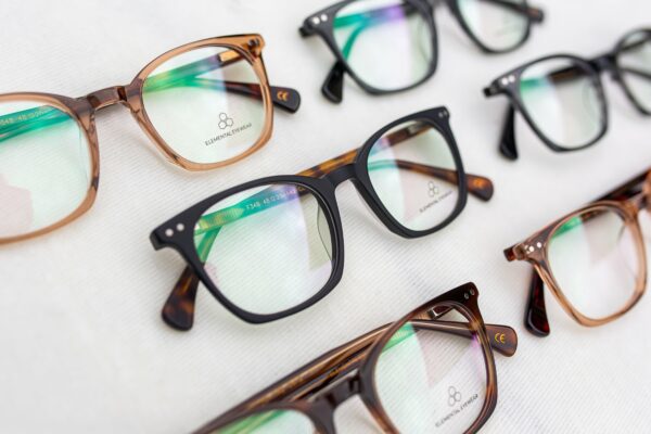 Product photo of spectacles in multiple colours